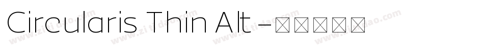 Circularis Thin Alt字体转换